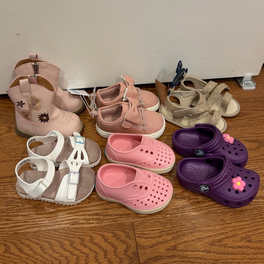 Pink and Tan Kids Boots - Picture 3 of 4
